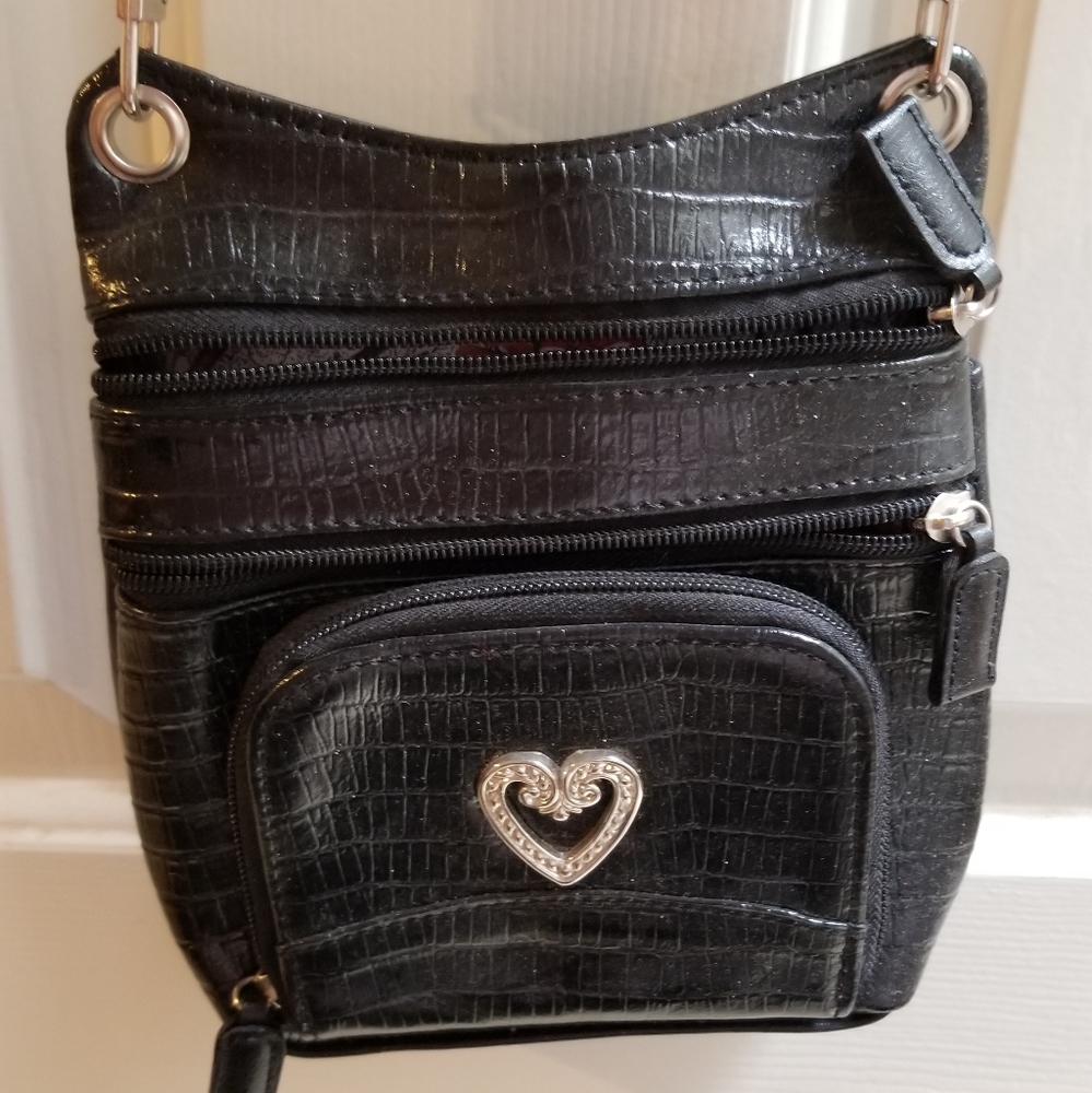 Black Leather Small Crossbody Purse